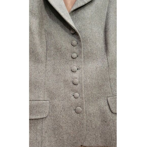 Vintage 80s/90s Peabody House Wool Blazer Hungary Brown Velvet Collar Size Small - Picture 3 of 12